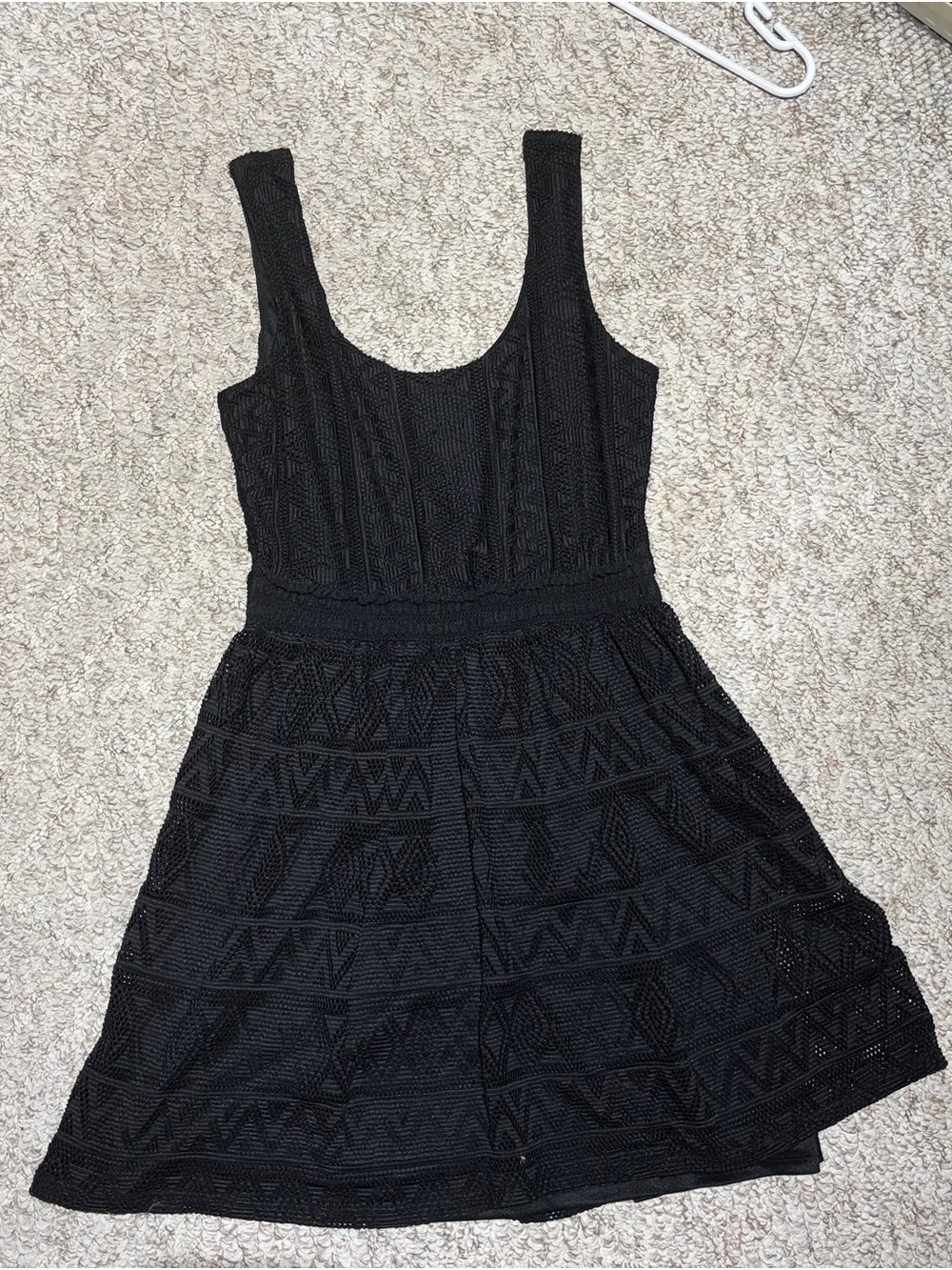 Black Crochet Dress